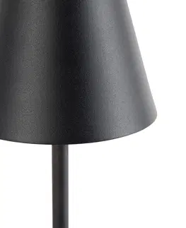 Stolove lampy Moderne tafellamp zwart 3-staps dimbaar oplaadbaar - Tazza