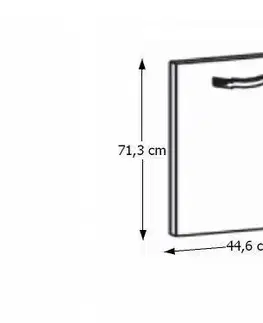 Kuchynské dolné skrinky KONDELA Royal dvierka na umývačku 44,6x71,3 cm sosna nordická