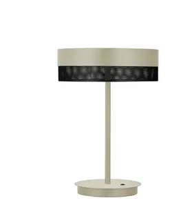 Stolové lampy HELL Stolová LED lampa Mesh výška 43 cm piesková/čierna