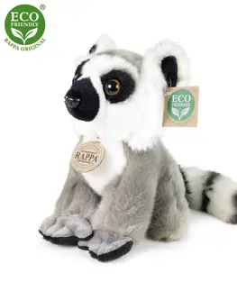 Plyšové hračky RAPPA - Plyšový lemur sediaci 18 cm ECO-FRIENDLY