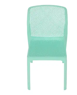 Záhradné stoličky a kreslá Stohovateľná stolička, mentolová/plast, LARKA