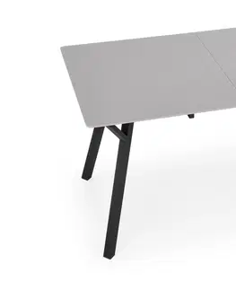 Jedálenské stoly HALMAR Balrog 2 rozkladací jedálenský stôl svetlosivá / čierna