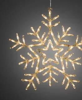 Vianočné dekorácie Vianočná vonkajšia dekorácia Snehová vločka 90 LED, teplá bílá, 58 x 58 cm