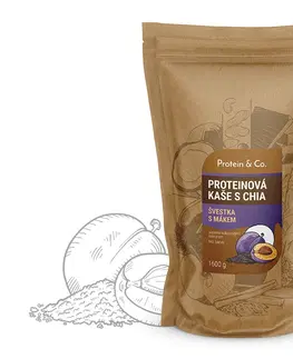 Zdravé potraviny Protein & Co. Proteínové kaše s chia 1 600 g – 8 príchutí PRÍCHUŤ: Jahoda s bielou čokoládou