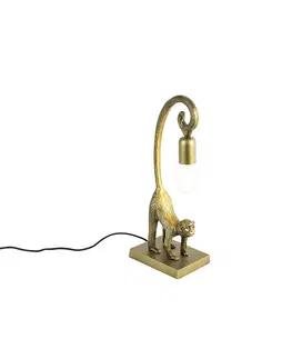 Stolove lampy Vintage stolná lampa mosadz - Monkey Hale