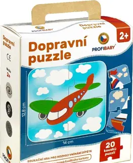 Hračky puzzle PROFIBABY - Puzzle dopravné 4-dielne
