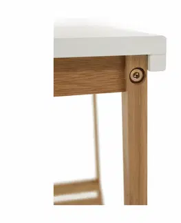 Kúpeľňový nábytok Stôl s policou, prírodná/biela, SELENE TYP 5