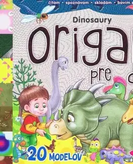 Nalepovačky, vystrihovačky, skladačky Origami pre deti - Dinosaury