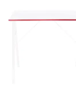Písacie stoly Počítačový stôl, biela/červená, RALDO