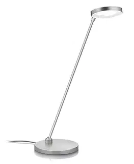 Stolové lampy Knapstein Stolná LED lampa Thea-T, matný nikel