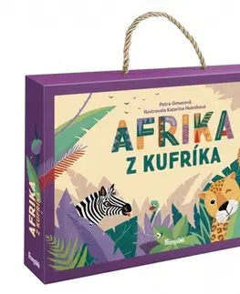 Leporelá, krabičky, puzzle knihy Afrika z kufríka - Katarína Hutníková,Petra Gmucová