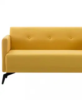 Pohovky a gauče Dvojmiestna pohovka látka Dekorhome Žltá