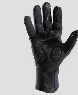 rukavice Cyklistické rukavice 500 na prechodné obdobie čierne