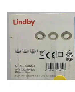 Svietidlá Lindby Lindby - SADA 3x LED Podhľadové svietidlo ANDREJ LED/4W/230V 