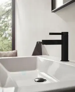 Kúpeľňa HANSGROHE - Finoris Stojančekový ventil, EcoSmart, matná čierna 76013670
