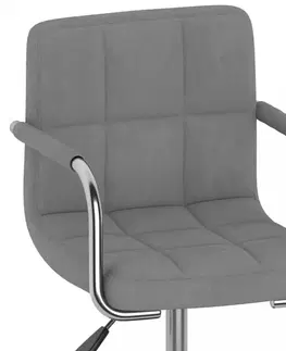 Kancelárske stoličky Otočná stolička kov / zamat Dekorhome Krémová