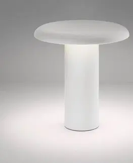 Stolové lampy Artemide Artemide Takku stolová LED lampa s batériou, biela