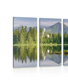 Obrazy prírody a krajiny 5-dielny obraz nádherná panoráma hôr pri jazere