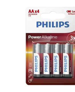 Predlžovacie káble Philips Philips LR6P4B/10 - 4 ks Alkalická batéria AA POWER ALKALINE 1,5V 2600mAh 