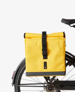 cyklistick Dvojitá taška na bicykel 500 2×20 l žltá