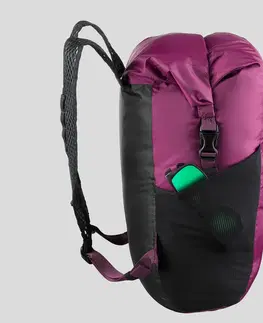 batohy Skladný a nepremokavý cestovný batoh Travel 20 litrov fialový