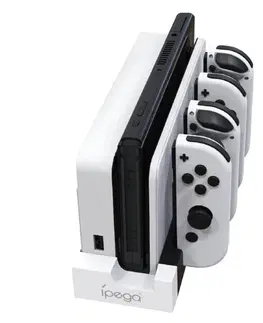 Gamepady Nabíjacia stanca iPega 9186 pre Nintendo Switch Joy-con, white/black 57983115499