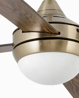 Stropné ventilátory so svetlom FARO BARCELONA Ventilátor Mini Icaria S svietidlo staro-zlatá