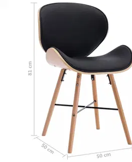 Jedálenské stoličky a kreslá Jedálenská stolička 2 ks ohýbané drevo Dekorhome Krémová