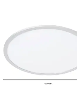 Stropné svietidlá Lindby Lindby Narima stropná LED, biela, 4000 K, Ø 50 cm