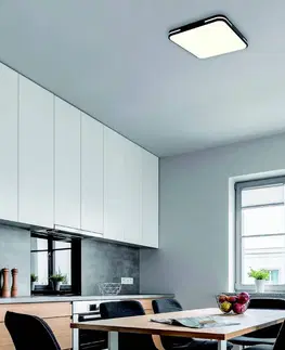 SmartHome stropné svietidlá LUTEC Stropné LED svetlo Tetra s funkciou CCT, čierna