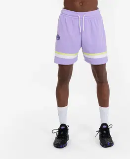 nohavice Basketbalové šortky SH 900 NBA Lakers muži/ženy fialové