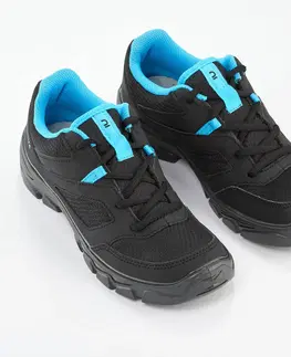 tenis Detská turistická obuv NH100 so šnúrkami 35-38 čierna
