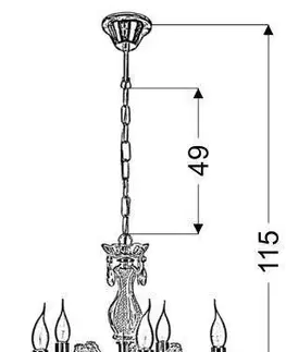 Nábytok Závesná lampa MARIA 5xE14 luster Candellux