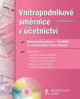 Dane, účtovníctvo Vnitropodnikové směrnice v účetnictví + CD - 7. vydání - František Louša