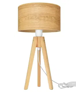 Lampy  Stolná lampa ALBA 1xE27/60W/230V hnedá/borovica 