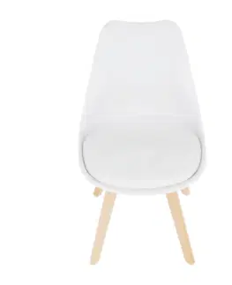 Stoličky Stolička, biela/buk, BALI 2 NEW