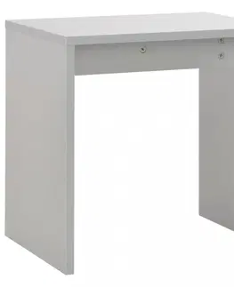 Toaletné Toaletný stolík s taburetom sivá / hnedá Dekorhome