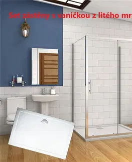 Sprchovacie kúty H K - Viacstenné sprchovací kút SYMPHONY U3 140x80x80 cm s posuvnými dverami vrátane sprchovej vaničky z liateho mramoru SE-SYMPHONYU31408080 / THOR-14080