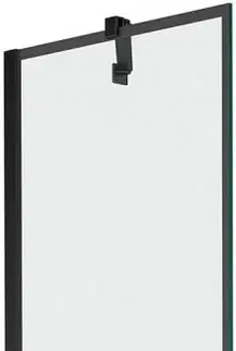 Sprchové dvere MEXEN/S - Next vaňová zástena FIX 50 x 150 cm, čierna dekor, čierna 895-050-000-00-70-70