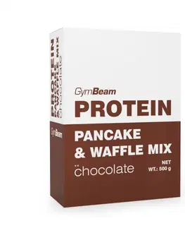 Zmesi na prípravu jedál GymBeam Proteínové palacinky Pancake & Waffle Mix 500 g čokoláda