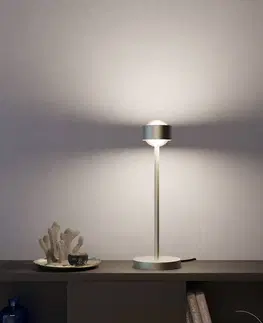 Stolové lampy Top Light Puk! 80 Eye Table LED, šošovka matná, nikel matná