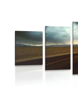 Obrazy prírody a krajiny 5-dielny obraz cesta uprostred púšte