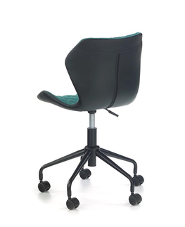 Kancelárske stoličky HALMAR Matrix detská stolička na kolieskach tyrkysová / čierna