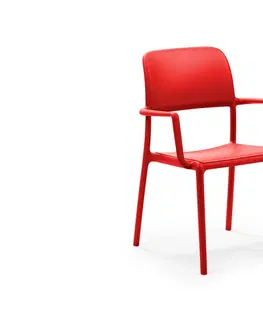 Stoličky Riva stolička s podrúčkami Rosso
