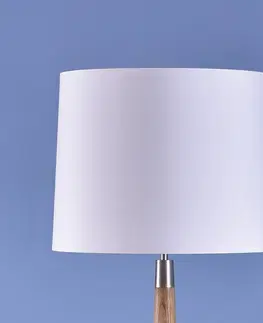 Stojacie lampy HerzBlut HerzBlut Conico, stojaca lampa biela dub olejovaný
