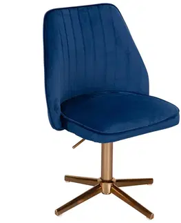 Stoličky do jedálne Otočná stolička Modrá