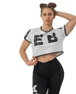 Dámske tričká Crop top tričko Nebbia GAME ON 610 Black - S