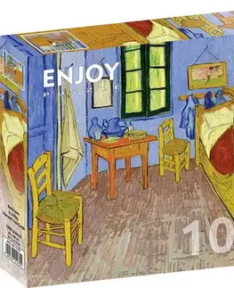 1000 dielikov Enjoy Puzzle Vincent Van Gogh: Thatched Cottages at Cordeville 1000 Enjoy