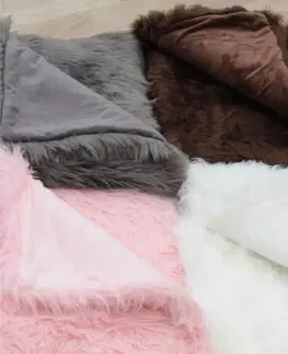 Deky Kožušinová deka, ružová, 150x170, EBONA TYP 7