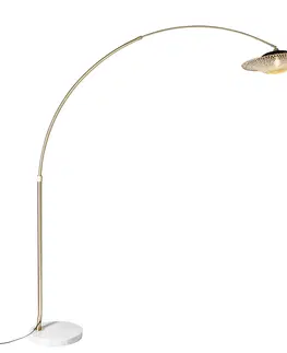 Oblúkové lampy Moderne booglamp wit oosterse kap met bamboe 50 cm - XXL Rina
